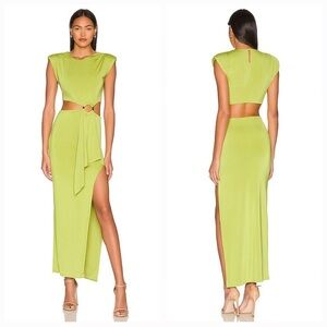 Lovers + Friends Lime Green Midi Dress